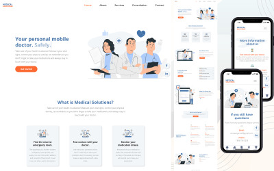 Online doktor - HTML5 mall för målsida