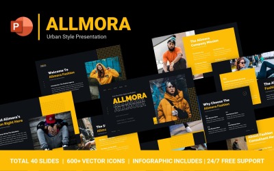 Allmora Urban Style Sjablonen PowerPoint presentatie