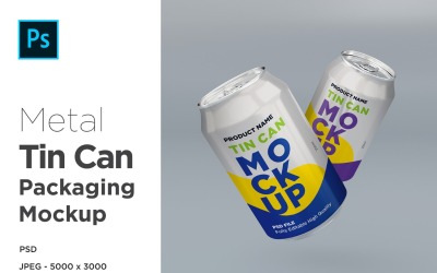 Two Metal Can Mockup