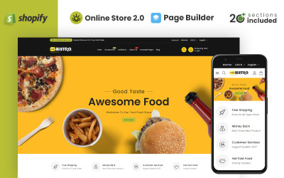 Bistro Food Store Shopify-tema