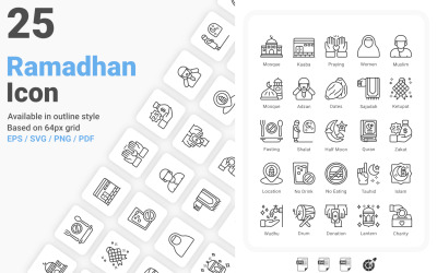 Islam Ramadhan Iconset Szablon