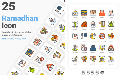 Pakiet ikon Islam Ramadhan