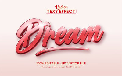 Vecteur d&amp;#39;effet de texte modifiable de style calligraphique