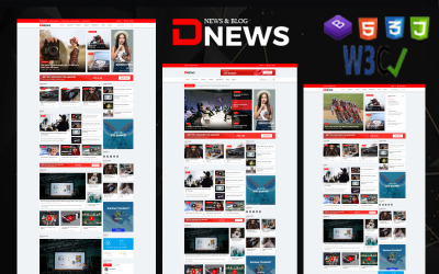 D-News Bootstrap 5 HTML-Vorlage für Nachrichten und Blogs