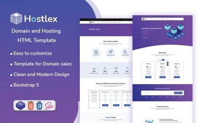 Hostlex - Tárhely és üzleti HTML webhelysablon