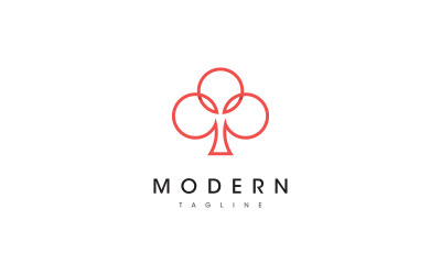 Moderna träd logotyp mall
