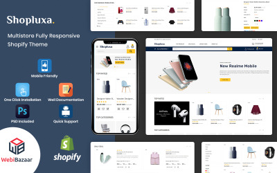 Shopluxa - Многоцелевой шаблон премиум Shopify для веб-сайта