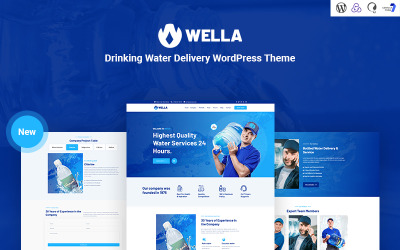 Wella - Thème WordPress pour la livraison d&amp;#39;eau potable