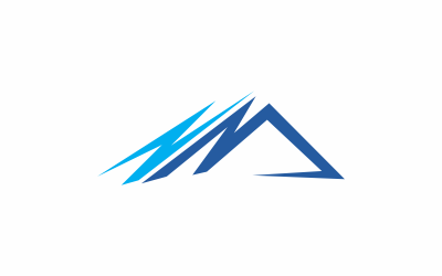 Modèle de logo de montagnes lettres M et N