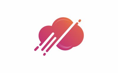 Modello di logo di nuvole veloci