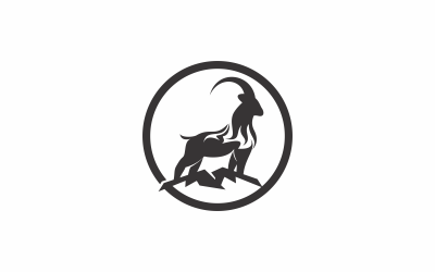Modelo abstrato de logotipo de cabra