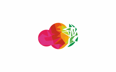 Szablon Logo kolorowe chmury