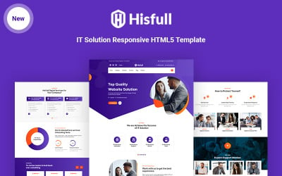 Hisfull - IT-oplossing responsieve HTML5-websitesjabloon