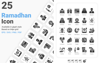 İslam Ramazan Iconset şablonu