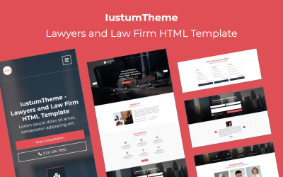 IustumTheme - Modelo de site em HTML para advogados e firmas de advocacia