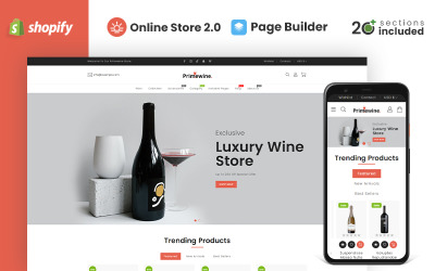 Prime Wine Store Shopify Тема