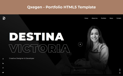 Qxegen - Onepage Kişisel Portföy HTML5 Açılış Sayfası Şablonu
