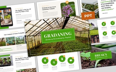 Gradaning - Ogrodnictwo i architektura krajobrazu Szablon programu PowerPoint