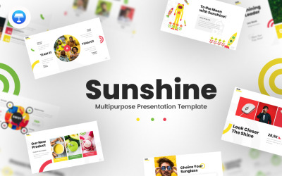 Sunshine - kreativt Keynote-mall för multifunktionsinnehåll