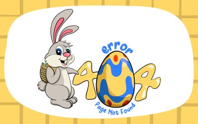 Cute Easter Bunnies 404 Felmeddelande (sidan hittades inte) Illustration