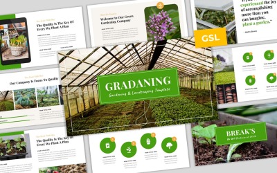 Gradaning - szablon prezentacji Google dla ogrodnictwa i krajobrazu