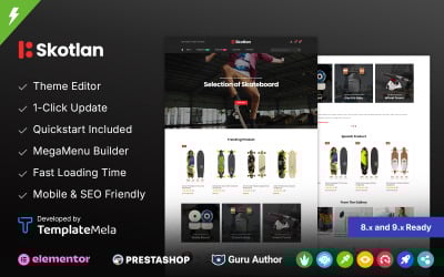 Skotlan - PrestaShop-thema voor skateboard- en sportwinkels