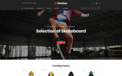 Skotlan - Tema PrestaShop per skateboard e sport