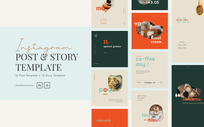 Elegant Coffee Shop Instagram Post Social Media
