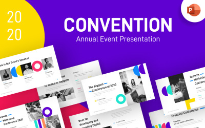 Kongre Yıllık Etkinlik Yaratıcı Powerpoint Şablonu