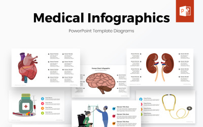 Modello di infografica PowerPoint medica