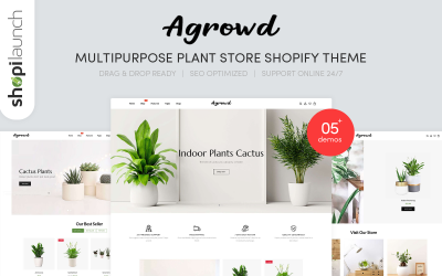 Agrowd-多功能植物商店Shopify主题