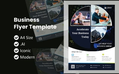 Brochure Flyer Business Circle Modello di identità aziendale