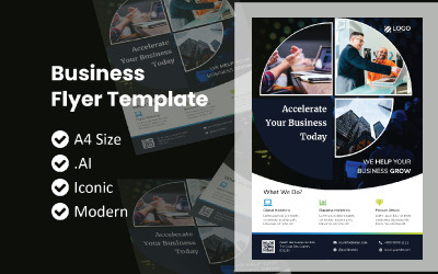 Business Circle Flyer Brochure Corporate identity template