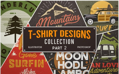 Coleção retro do pacote SVG do vintage s. Parte 2 Design de camisetas