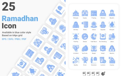 Іслам Рамадхан Iconset шаблон
