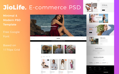 JioLIfe - E-commerce PSD-sjabloon