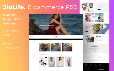 JioLIfe - Plantilla PSD de comercio electrónico