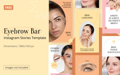 Kostenlose Instagram Story Vorlage Beauty Eyebrow Bar