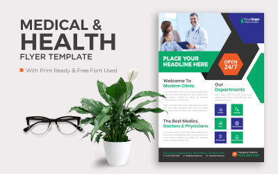 Modello di identità corporativa di Medical Flyer Design