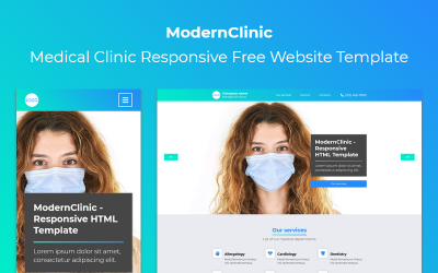 ModernClinic - Modello di pagina di destinazione gratuito reattivo per clinica medica