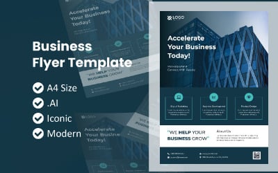 Plantilla de identidad corporativa de Business Metro Flyer Brochure