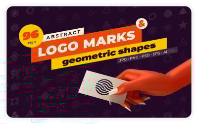 96 Abstract Logo Marks &amp;amp; Geometric Shapes Collection (Logo Template)