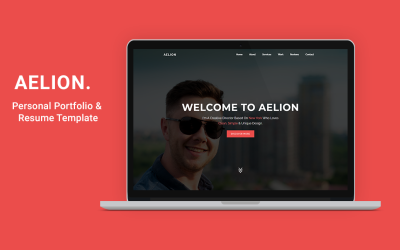 Aelion - szablon strony docelowej portfolio kreatywnego