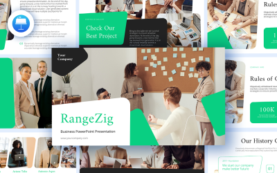 Apresentação de negócios do RangeZig Keynote