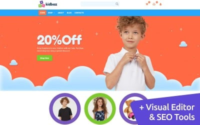 Conception de sites Web de commerce électronique pour enfants MotoCMS