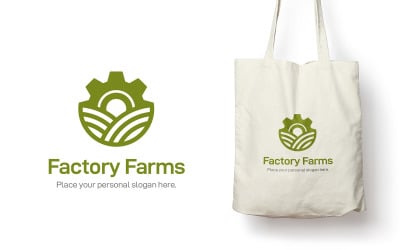 Gear Factory Farm Logo Vorlage
