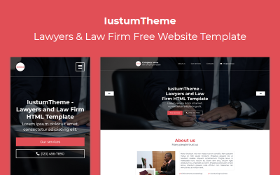 IustumTheme - Modello di pagina di destinazione gratuito per avvocati e studi legali