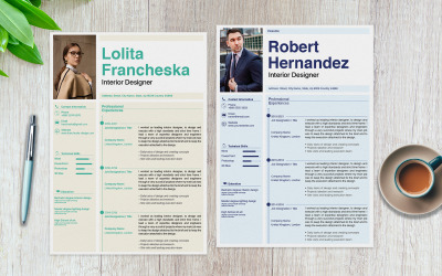 Lolita and Robert Printable Resume Templates