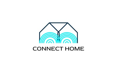 Plantilla de logotipo de Connect Home