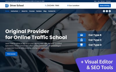 Driving Instructor Premium Diseño de sitio web de MotoCMS 3